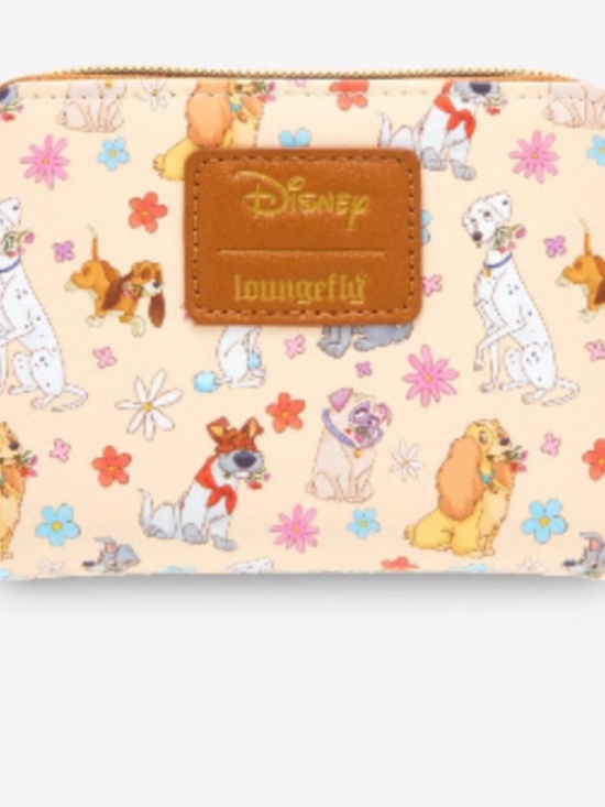 Loungefly Handbags - Loungefly Disney Dogs Floral Mini Zipper Wallet